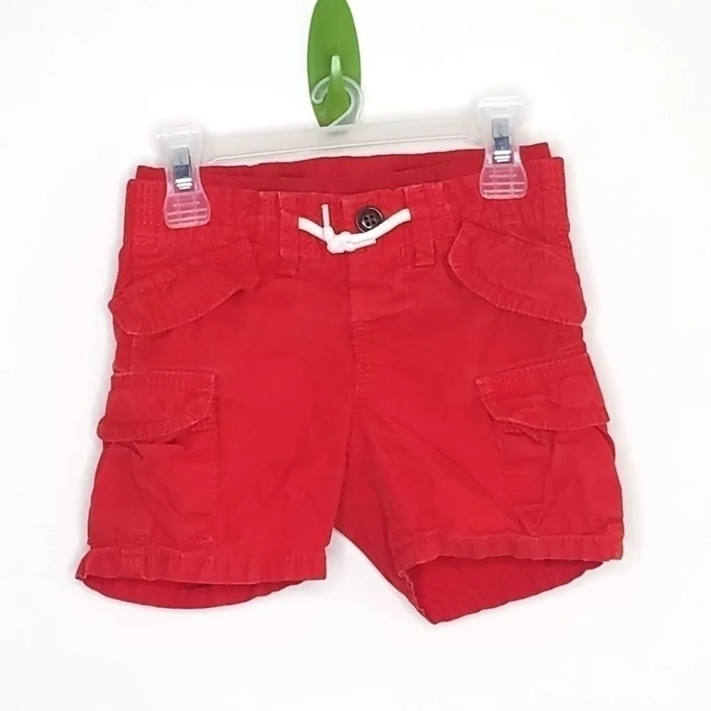 Gap Red Denim Cargo Shorts 12-18m